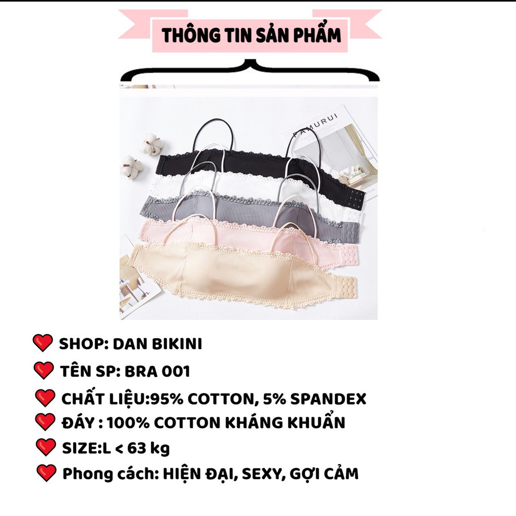 Áo Lót Nữ - Áo bra Nữ gân tăm viên ren nâng ngực sexy điệu đà mẫu Bra 001