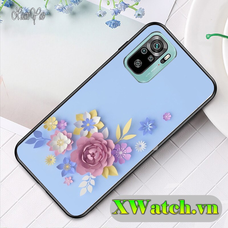 Ốp lưng phủ bóng Xiaomi Note 11 Mi 11T pro 11 lite Redmi Note 10 Note 10 pro Poco X3 / X3 Pro F3 K40 pro họa tiết HOA