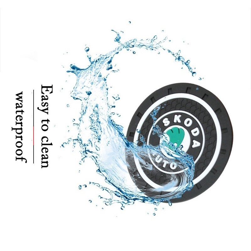 Set 2 Miếng Lót Cốc Nước Chống Trượt Bằng Gel Silica Trang Trí Nội Thất Xe Hơi Cho Hyundai Ioniq hybrid Elantra Tucson Reina Santa fe Kona Accent