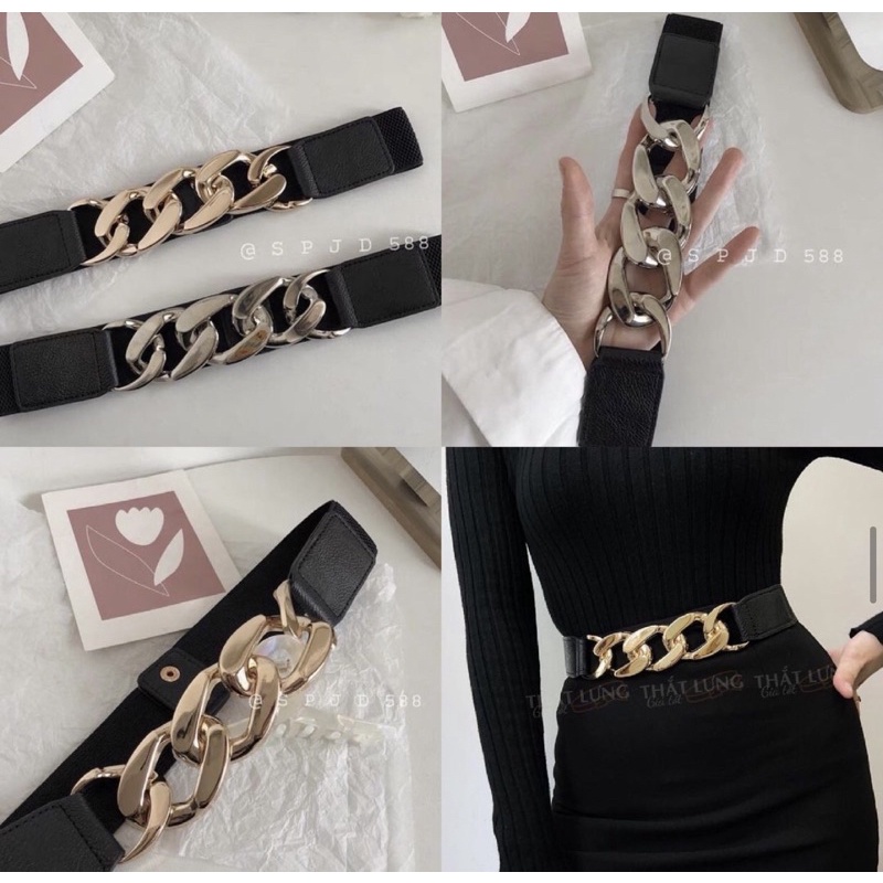 Đai váy belt xích vàng/ bạc