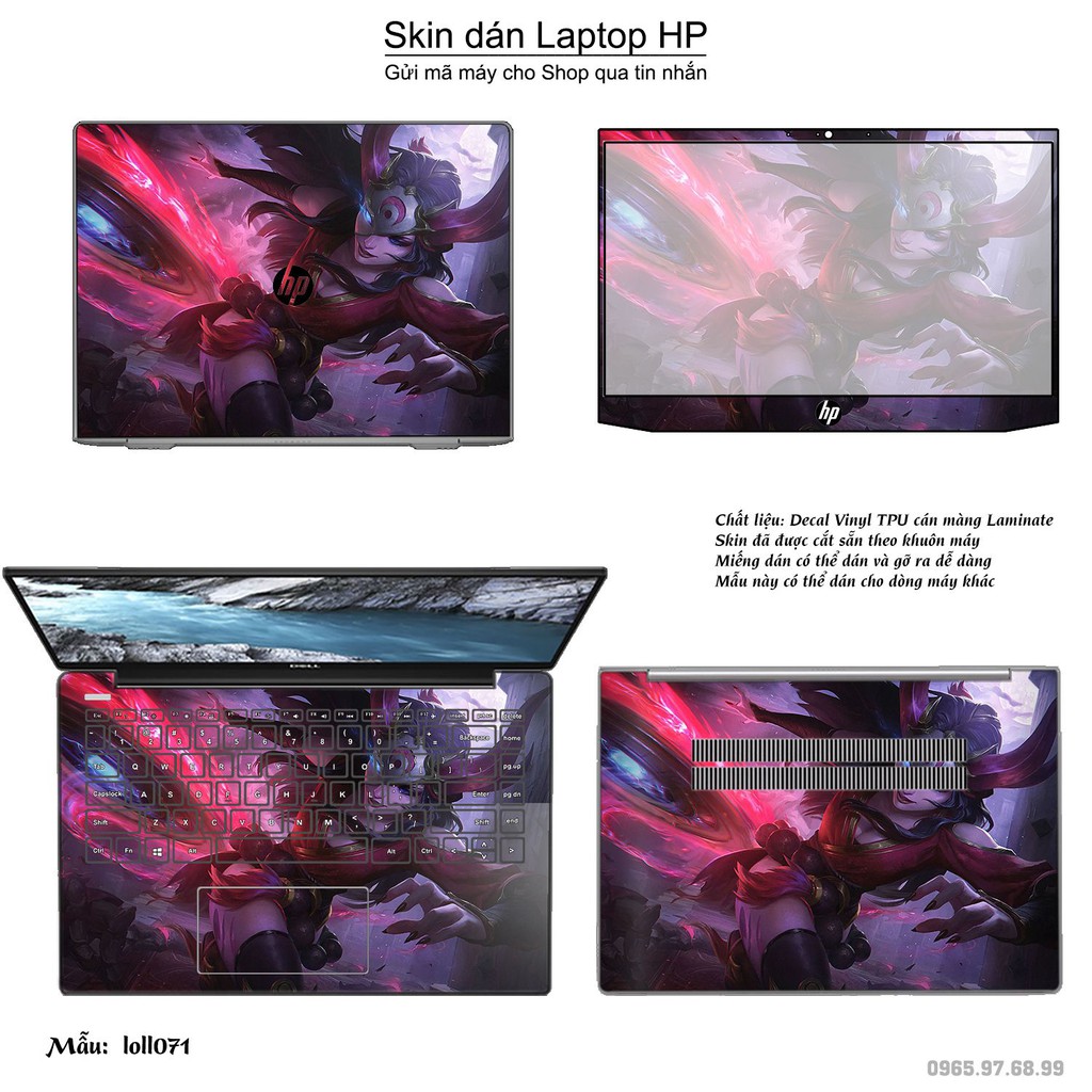 Skin dán Laptop HP in hình Liên Minh Huyền Thoại _nhiều mẫu 9 (inbox mã máy cho Shop)