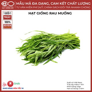 Hạt Giống Rau Muống (20gr) - Cây phát triển mạnh, sinh trưởng khỏe. Màu xanh non,đẻ nhanh nhiều