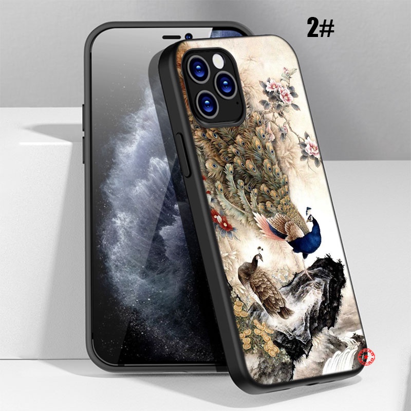 Ốp Điện Thoại Hình Chim Công ye18 Cho iphone 5 5s 6 6s 7 8 11 pro max plus se xr