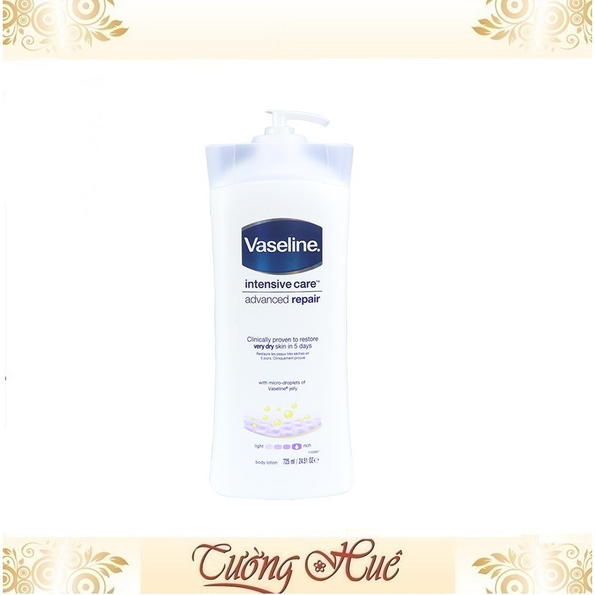 Dưỡng thể Vaseline Intensive care Advanced repair - 725ml ( Trắng )