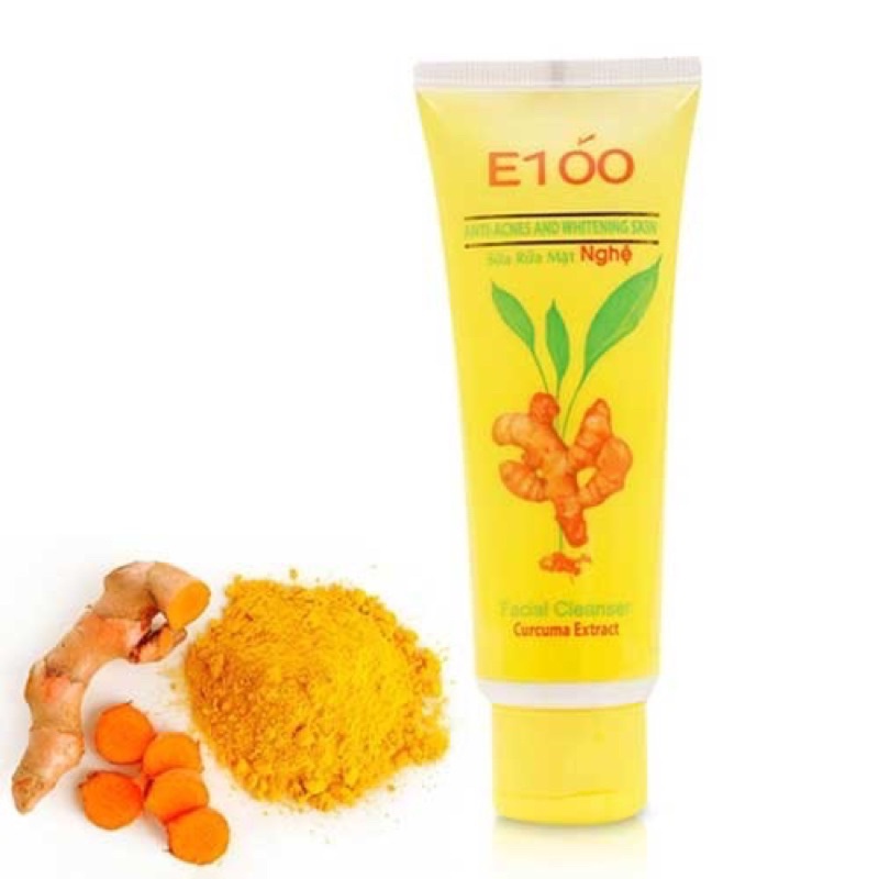 Sữa rửa mặt nghệ E 100 dưỡng trắng mờ sẹo
