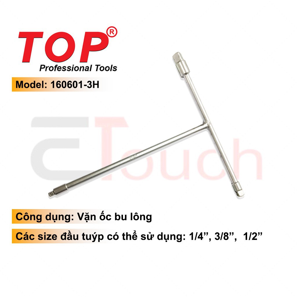 Cần siết chữ T 3 đầu (1/4&quot; - 3/8&quot; - 1/2&quot;) Top Chính Hãng