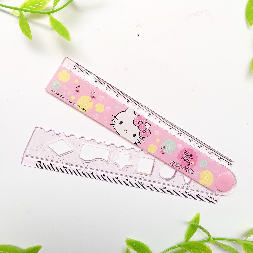 Thước kẻ gấp 30cm Hello Kitty