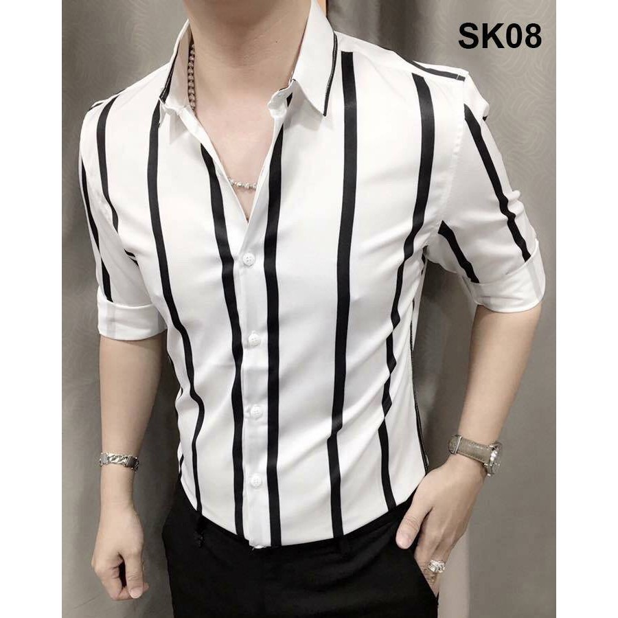[ xả kho ] PM Áo sơ mi nam SK08 trẻ trung năng động PM Fashion