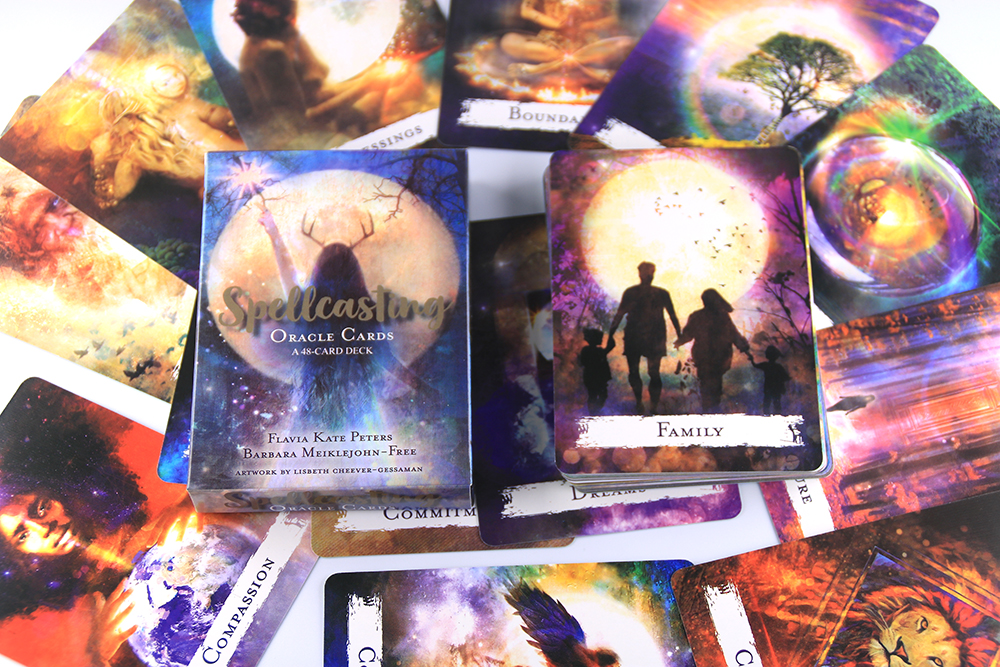 Spellcasting Oracle Cards: A 48-Card Deck and PDF Guidebook Cards harness natural magic to positively enhance your life