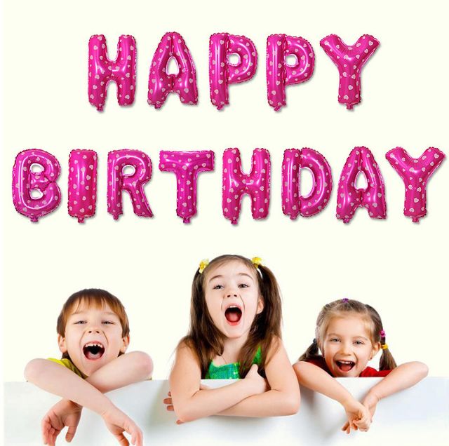 Bong Bóng Sinh Nhật Chữ Happy Birthday Cho Bé Yêu