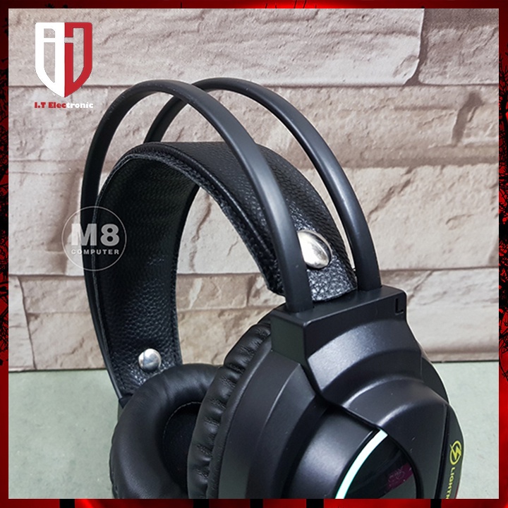 Tai nghe chụp tai gaming headphone có dây Lightning R8S tai nghe nhạc máy vi Tính laptop