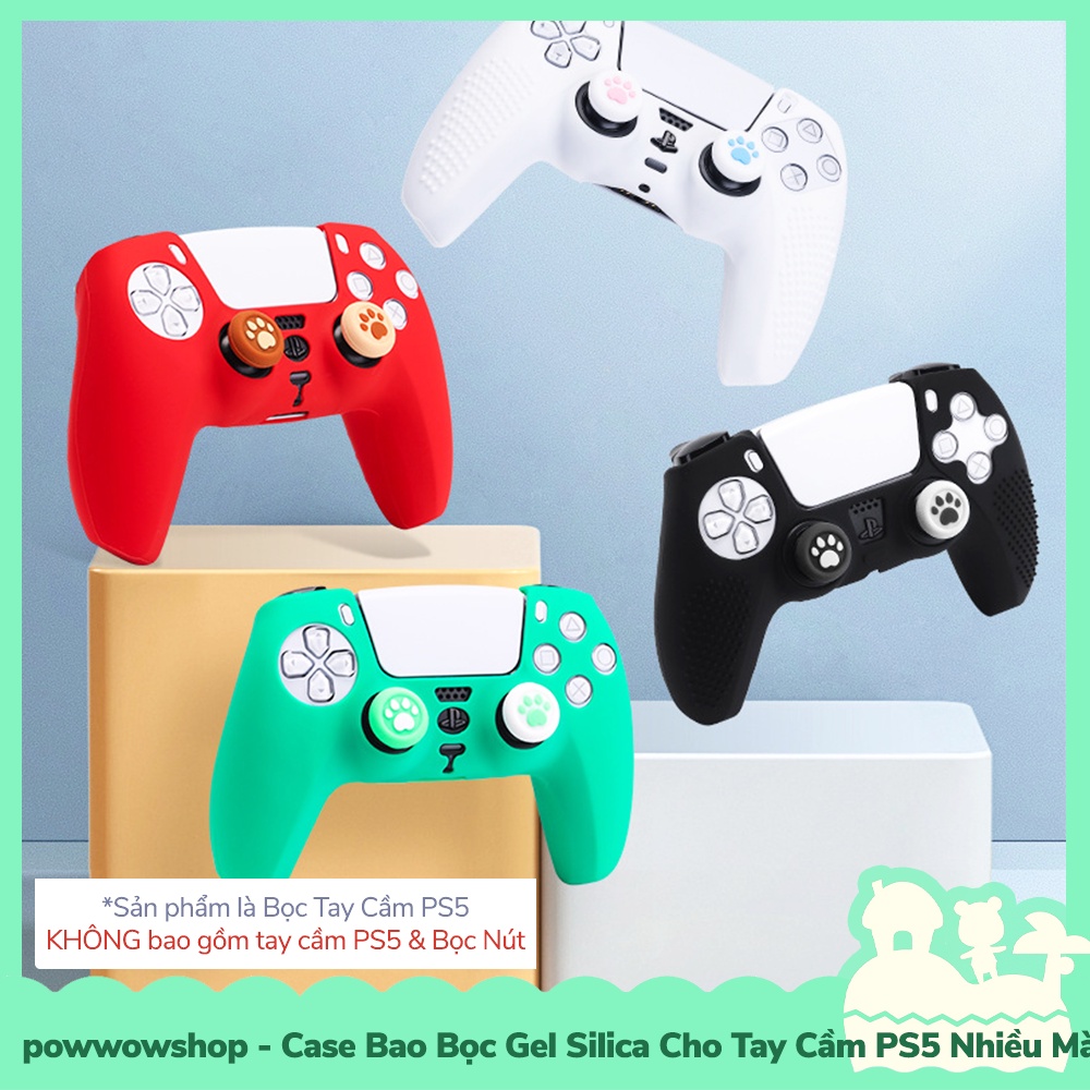 PS5 Case Bọc Cho Tay Cầm Controller Playstation 5 Gel Silica Dẻo Simple Color Nhiều Màu