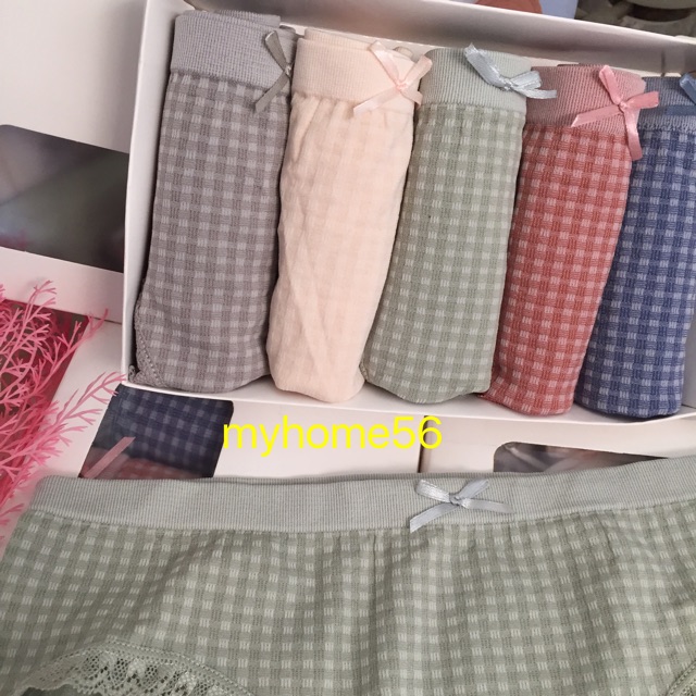 Hộp 5c quần lót cotton 4 chiều Muji siêu xịn mẫu mới