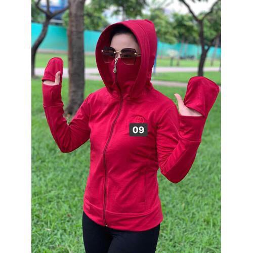 Áo khoác chống nắng nữ có túi trong bao tay dày mịn