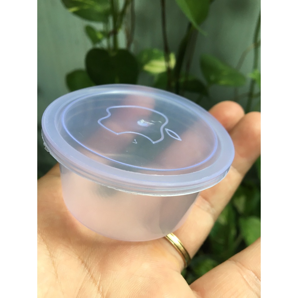 Hủ bánh flan nhựa rỗng kèm nắp