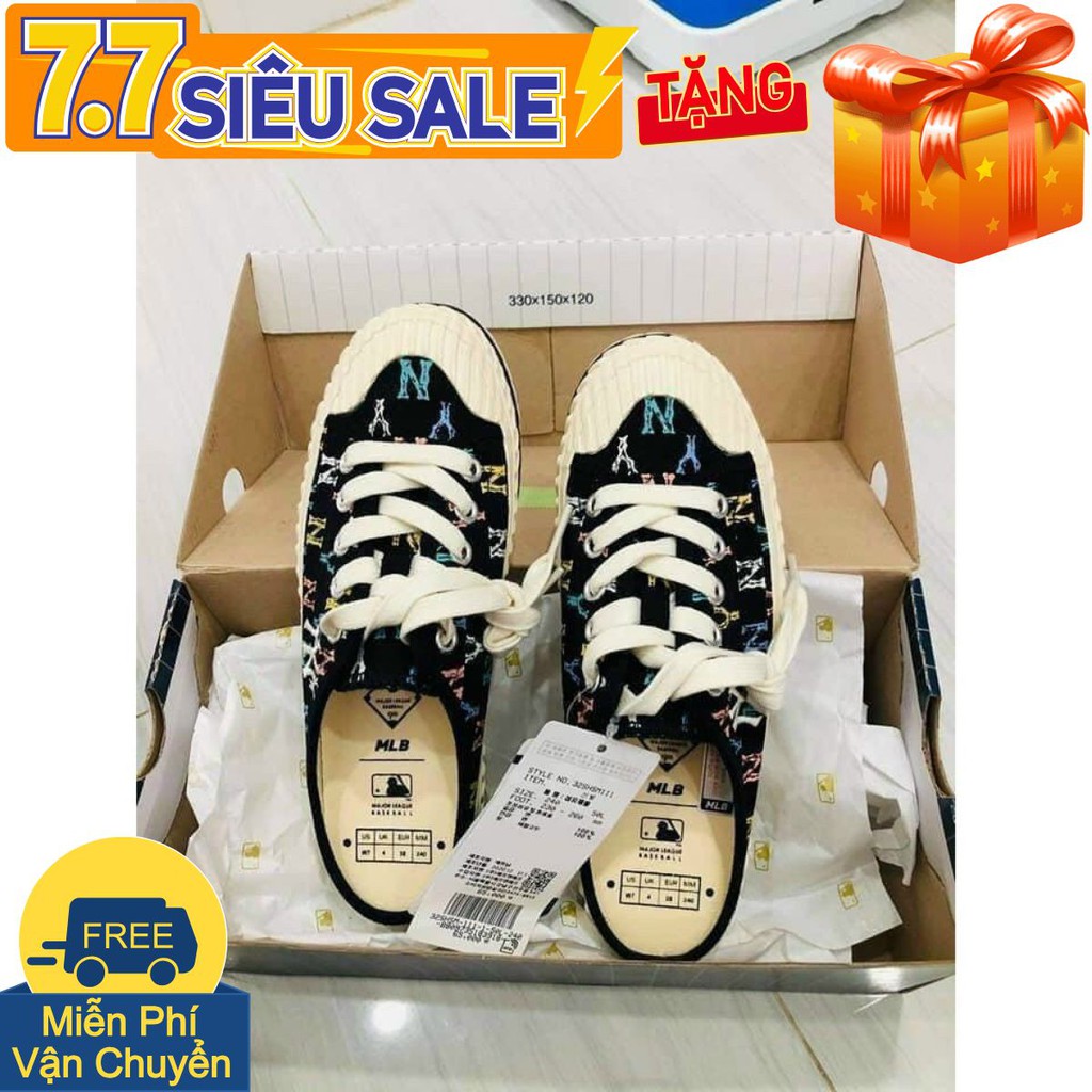 [ FREE SHIP-HÀNG QUẢNG CHÂU ] Giày Đạp Gót, Sục Ny, 𝐌𝐋𝐁 Đạp Gót Đen full box