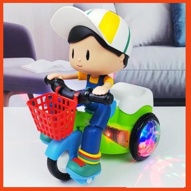 đồ chơi xe đạp cho bé xoay 360 có nhạc