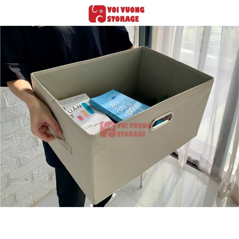 Hộp Vải Đựng Đồ Có Nắp Xuất Khẩu Hàn Quốc Thương Hiệu Voi Vuông