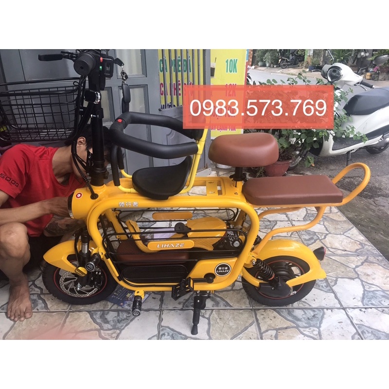 Yên phụ, yên sau, ghế sau xe điện Lihaze đầy đủ phụ kiện