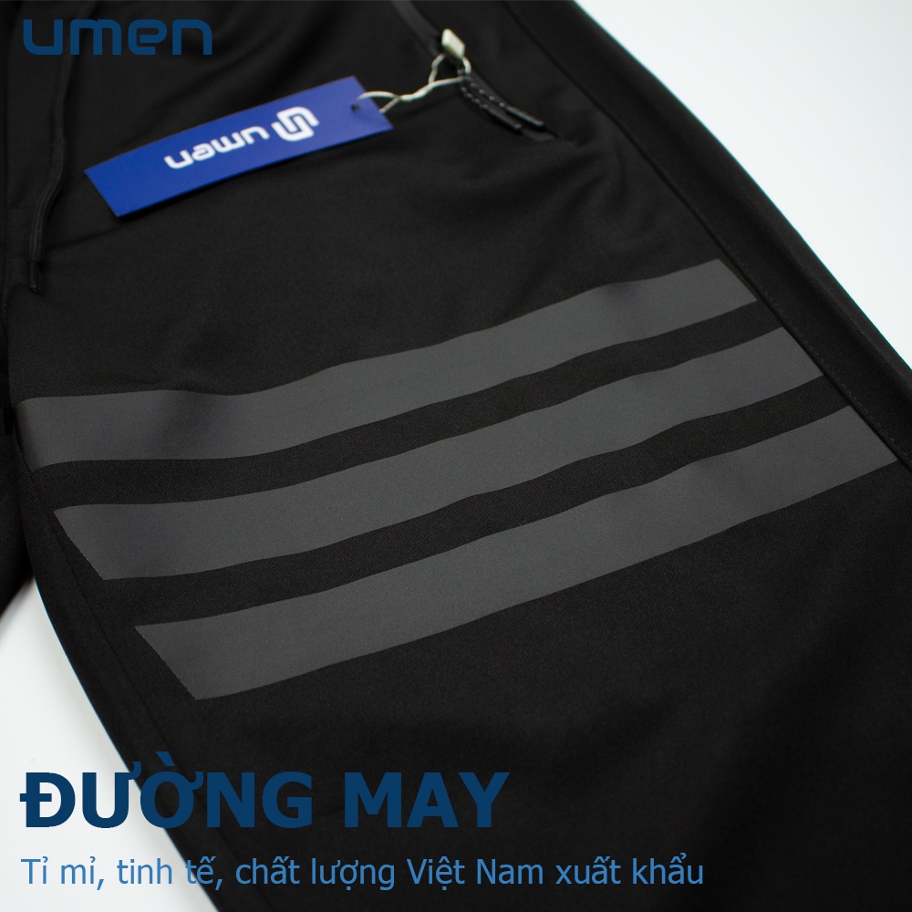 Quần dài nam 3 kẻ ngang, cotton co giãn thoáng mát - Umen mã UL001
