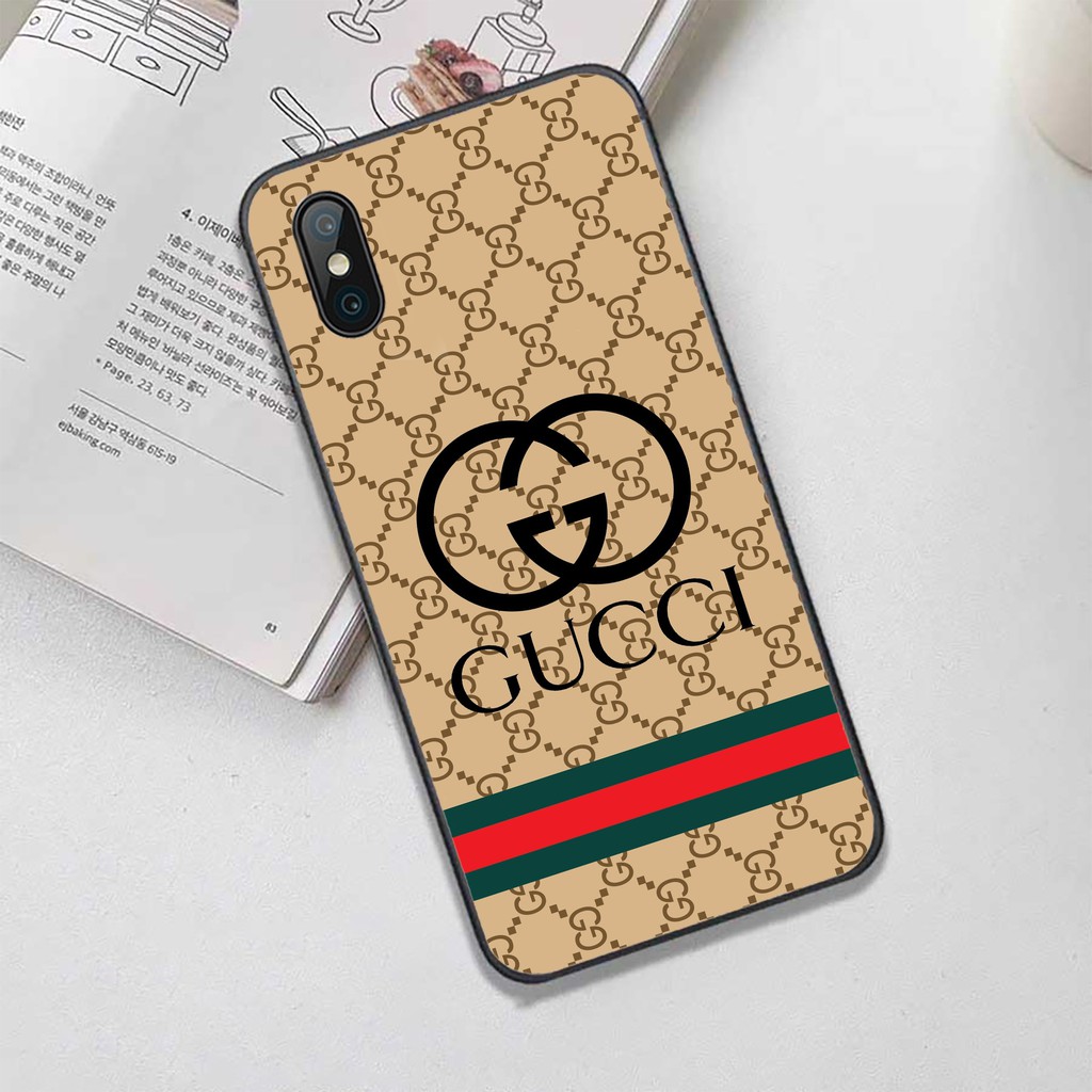 Ốp Lưng Điện Thoại Iphone In Hình Gucci,Mặt Sau Kính Cường Lực Chống Trầy Xước Ốp Lưng Gucci In Hình Sắc Nét Hot Trend