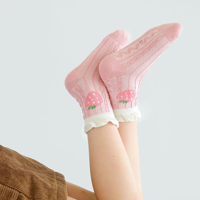 Set 5 Đôi Tất Cotton Hoạ Tiết Hoạt Hình Đáng Yêu Cho Bé 1-13 Tuổi