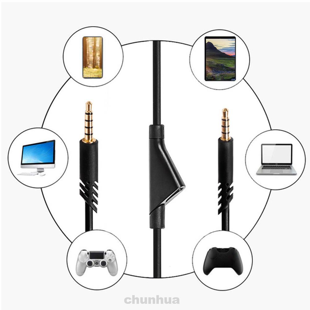 Headset Replacement Cable Mute Long Accessories Durable Smartphone PC 3.5mm Gaming Audio TPE For Astro A10 A40