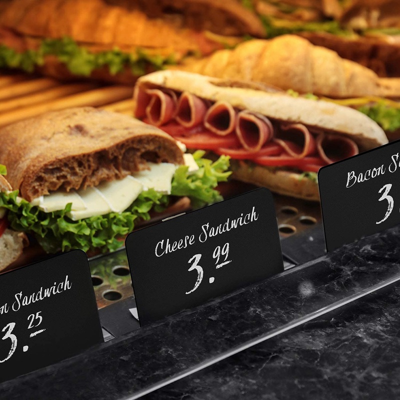 Bộ 10 Bảng Đen Mini 4 X3inch Dùng Trang Trí Thức Ăn - Buffet - Bàn Tiệc Cưới - Bakery - Bảng Nhỏ