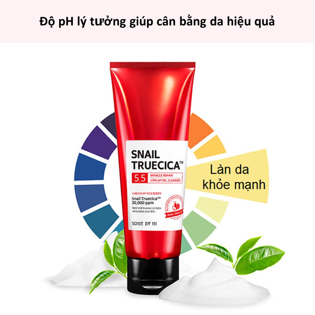 Sữa Rửa Mặt Dưỡng Ẩm, Phục Hồi, Làm Sáng Da Some By Mi Snail Truecica Miracle Repair Low pH Gel Cleaner 100ml