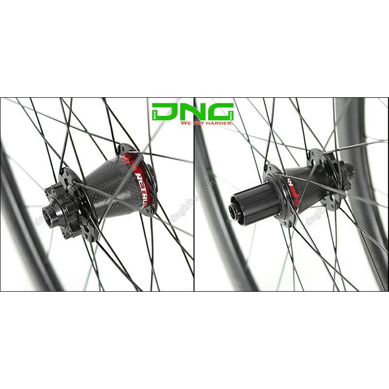 Vành bộ xe đạp đua Carbon Retrospec Racing RS-DB24 50mm hub carbon phanh đĩa