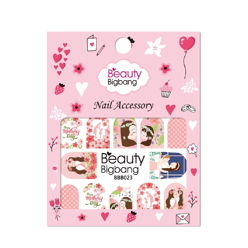 [Hàng mới về] Tấm sticker dán trang trí móng tay beautybigbang