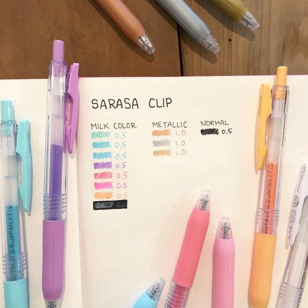 Bút gel Zebra Sarasa clip 0.5 mm Pastel Color (bán lẻ)