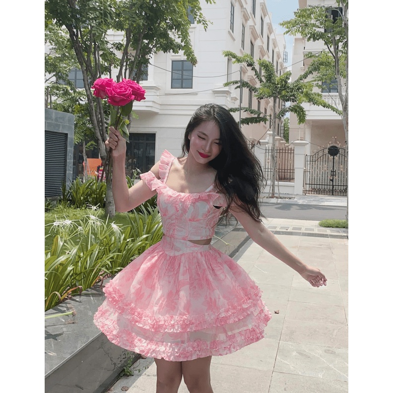 ĐẦM VOAN IN SIÊU HACK DÁNG, VỪA ĐẸP VỪA RẺ CHO CHỊ EM UP Shop Valentina