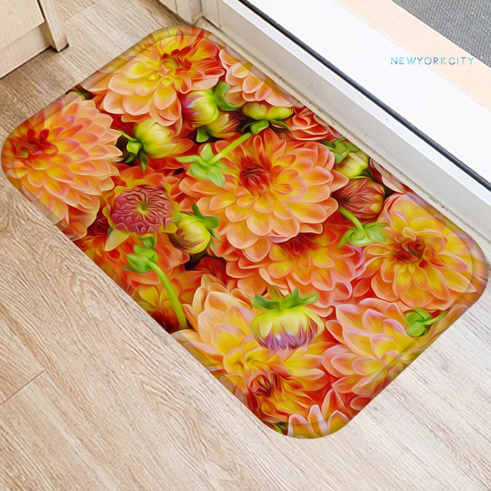 Thảm Chùi Chân Chống Trượt Họa Tiết Hoa Thời Trang