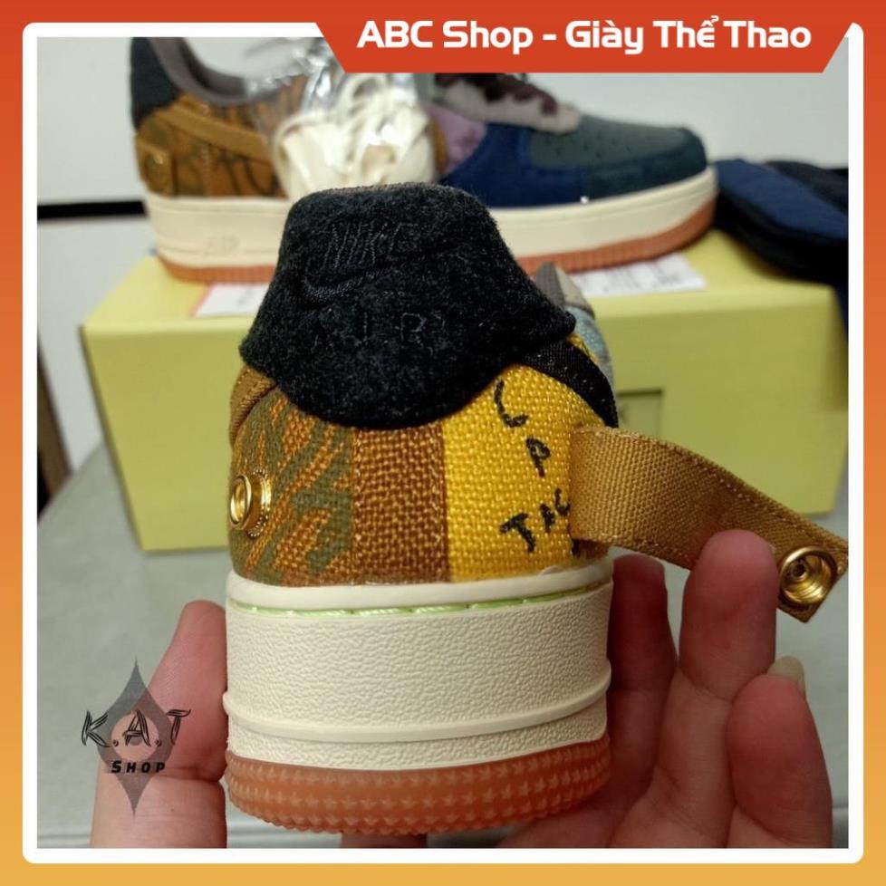 [FreeShip+ Hàng Xịn Sò] Giày Air force nâu thấp, Giầy Sneaker Nam Nữ AF1 Travis Scott Cactus Full Details