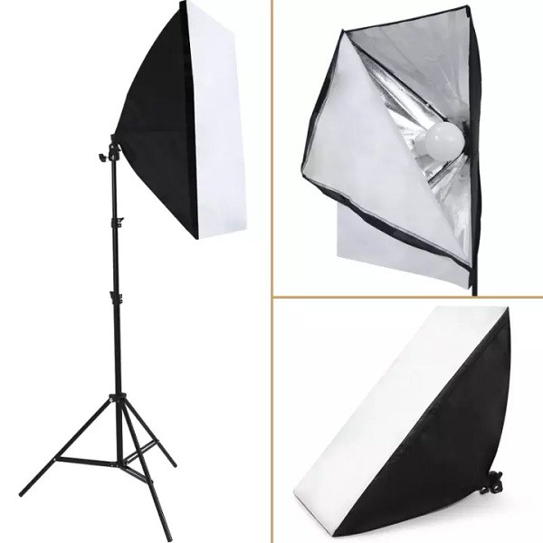 Đèn livestream - Bộ Đèn Studio XT5A Có Remote - Kèm Softbox 50x70cm, Chân Đèn 2m, Bóng Led Bulb 150W