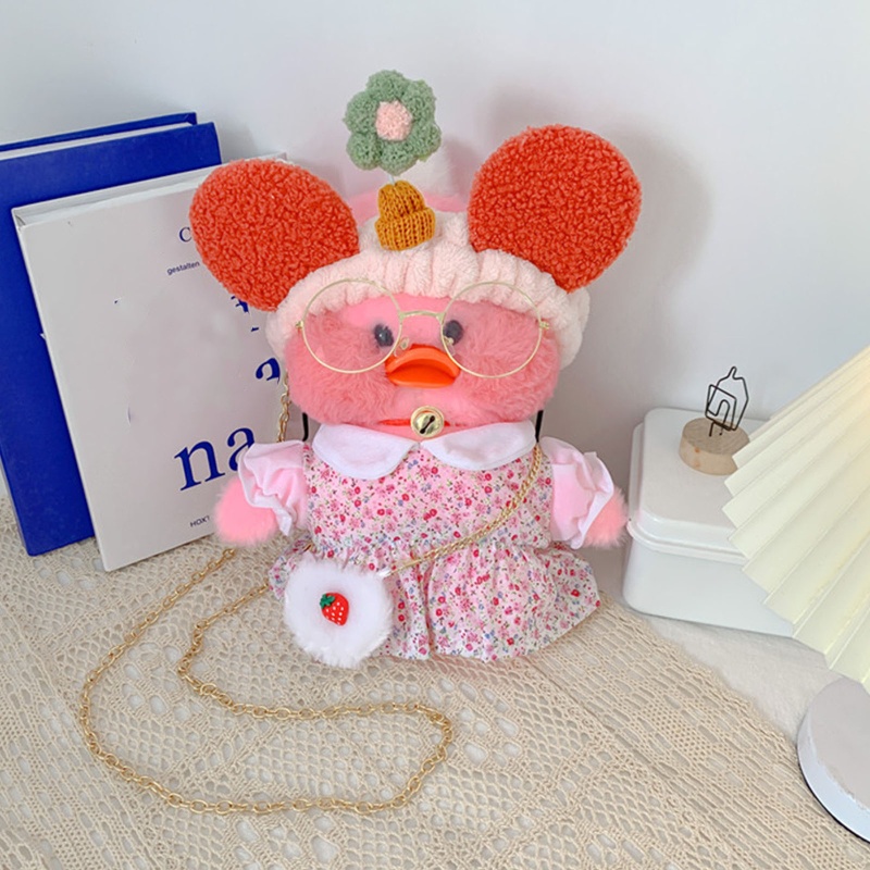 Túi Đeo Chéo Hình Chú Vịt Hoạt Hình Nhồi Bông Đáng Yêu