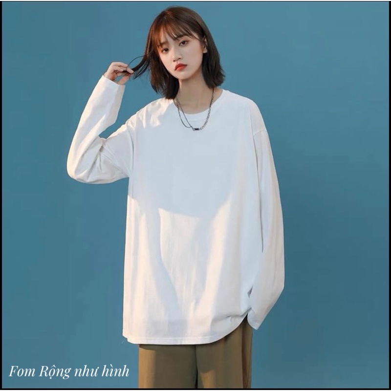 Áo thun dài tay nam nữ  form rộng , sweater , Unisex , longtee 100%% cotton co dãn cao cấp