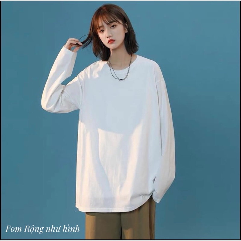 Áo thun dài tay nam nữ  form rộng , sweater , Unisex , longtee 100%% cotton co dãn cao cấp | BigBuy360 - bigbuy360.vn