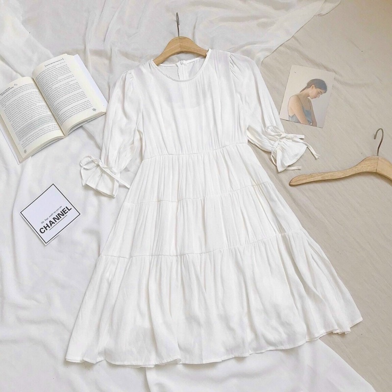 Đầm dự tiệc 🎄HÌNH THẬT 🎄Đầm trắng dự tiệc tùng xoè | BigBuy360 - bigbuy360.vn