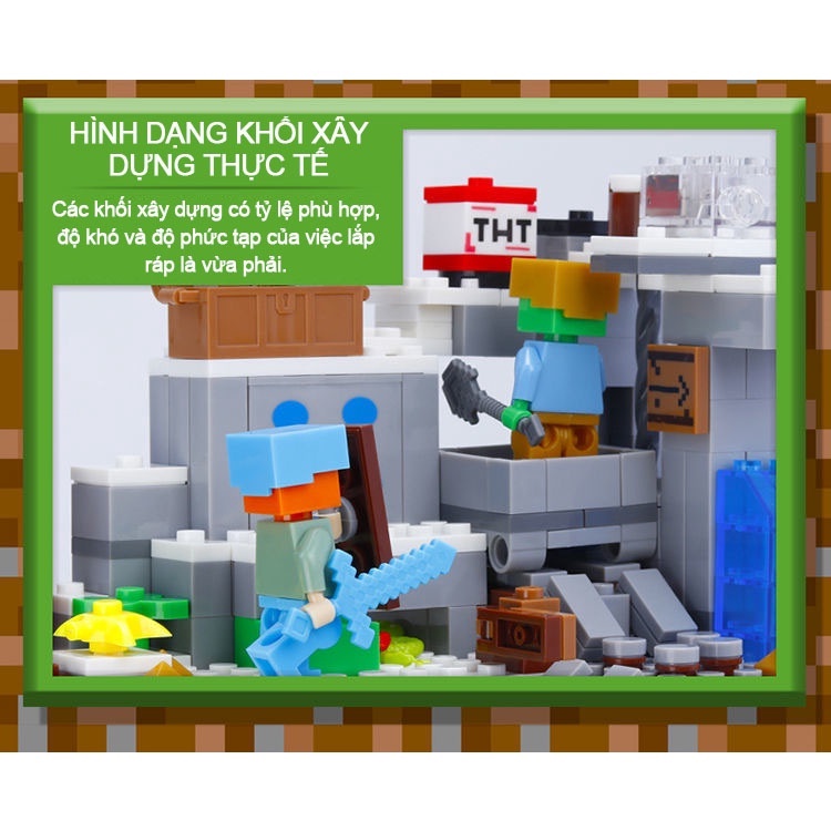 kỹ thuật số Mô hình lắp ráp Ngôi làng minecraft gạch Lego