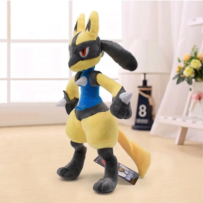 Thú nhồi bông hình nhân vật Lucario 30cm phim hoạt hình Pokemon