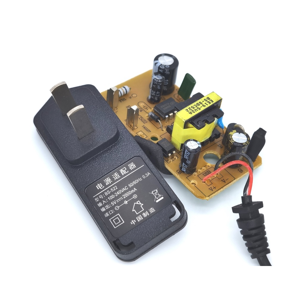 Nguồn 5V-2A đầu nhỏ 3.5 x 1.35 dùng cho camera, wifi