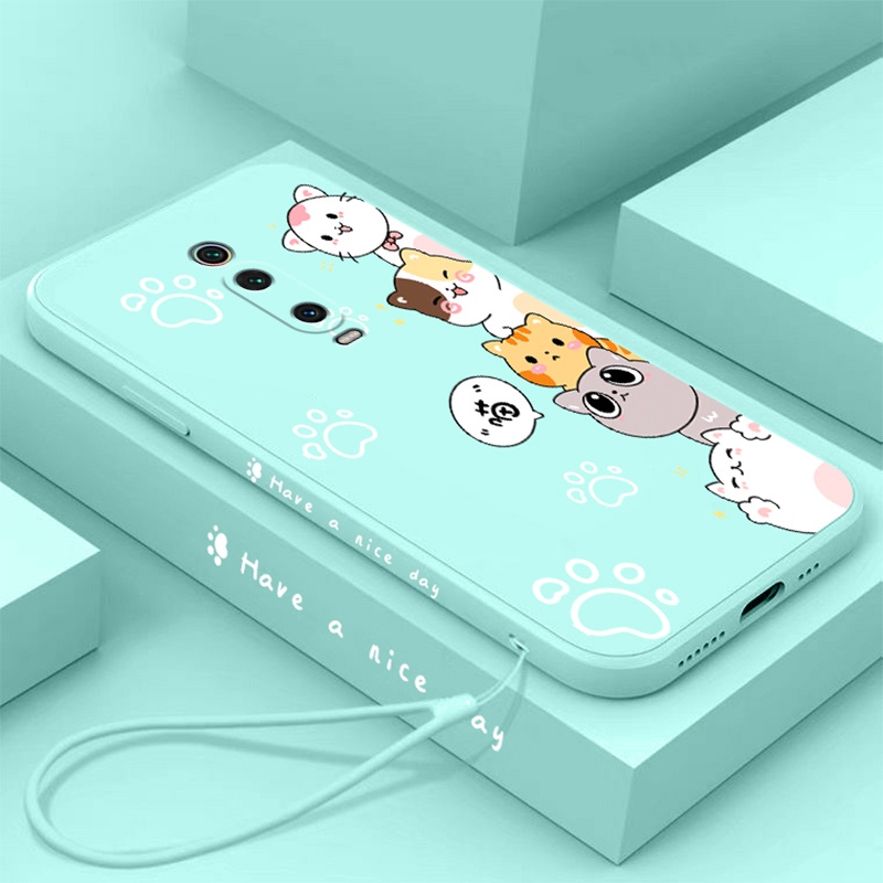 Ốp điện thoại QIANZI TPU silicon kiểu mèo cho Xiaomi 9 Xiaomi 9T PRO Xiaomi 10T 10T PRO Redmi 9T 5plus note5