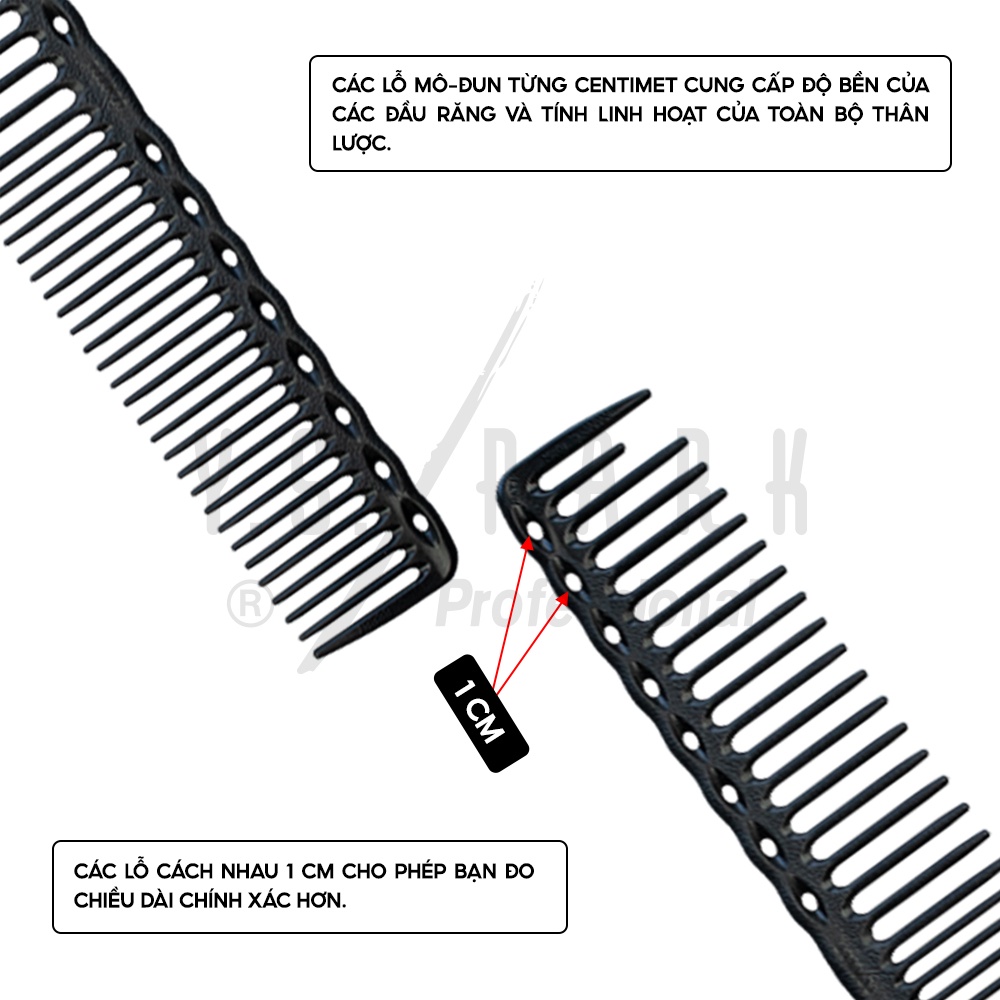 Lược cắt tóc chịu nhiệt Nhật Bản YS PARK professional cho tóc tỉa tự nhiên YS-338 hàng chính hãng