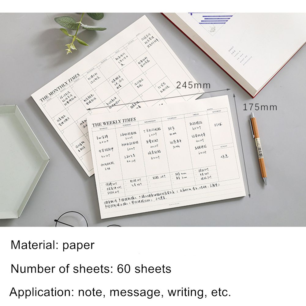 Sổ Ghi Chú Lên Kế Hoạch Hàng Tuần Tiện Dụng Cho Văn Phòng / Trường Học