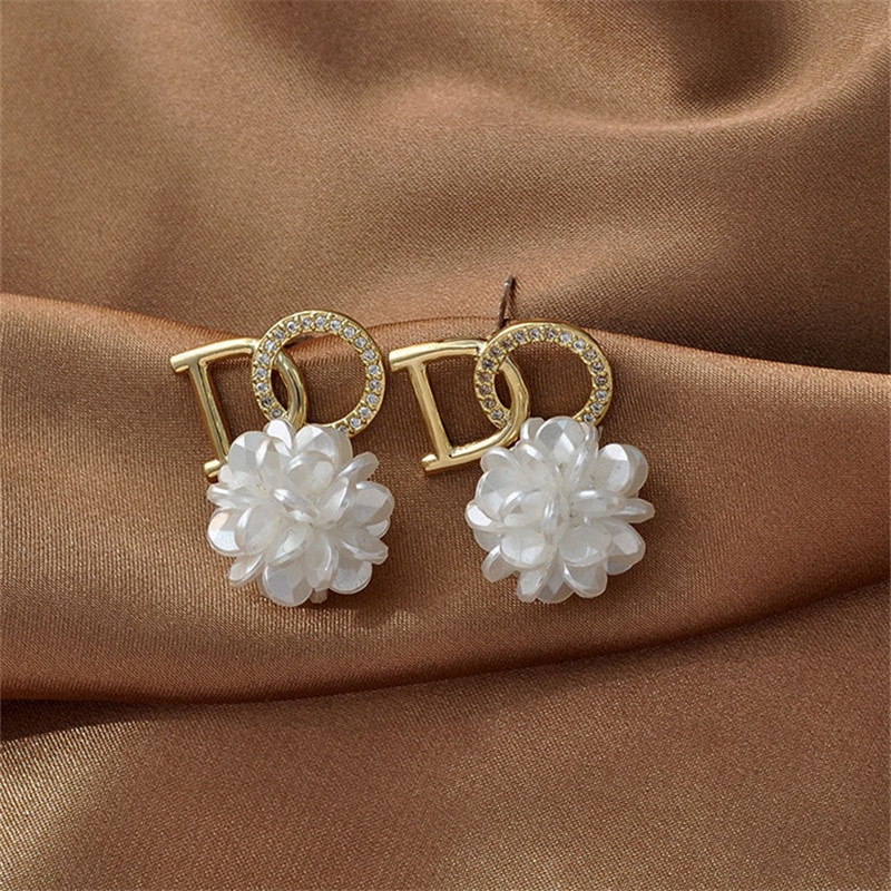 Bông Tai Đính Ngọc Trai Giả Màu Vàng 2022 Sang Trọng Thời Trang Cho Nữ