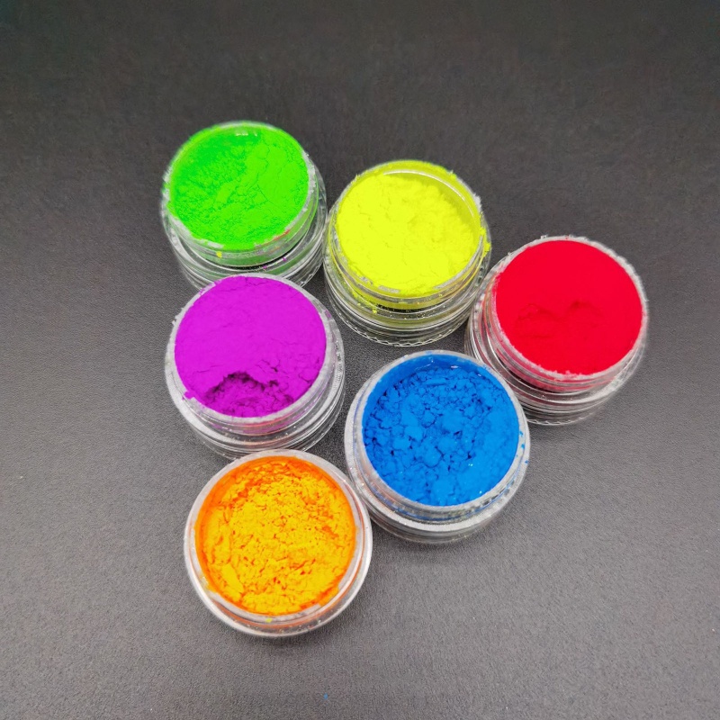 Sa Set 12 Lọ Bột Neon Sơn Móng Dạ Quang