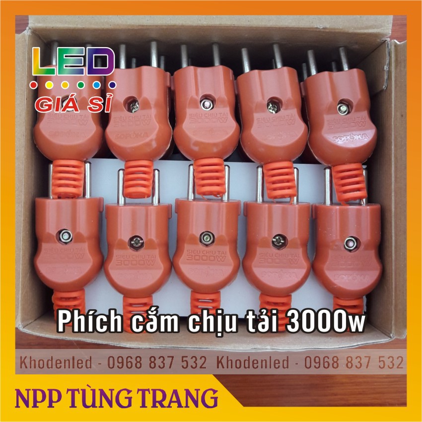 Phích cắm điện công suất cao , phích nối chịu tải 3000w công nghiệp