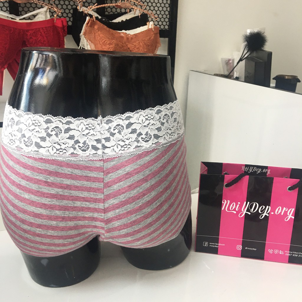 Quần lót cotton Boxer đai ren Nội Y Đẹp